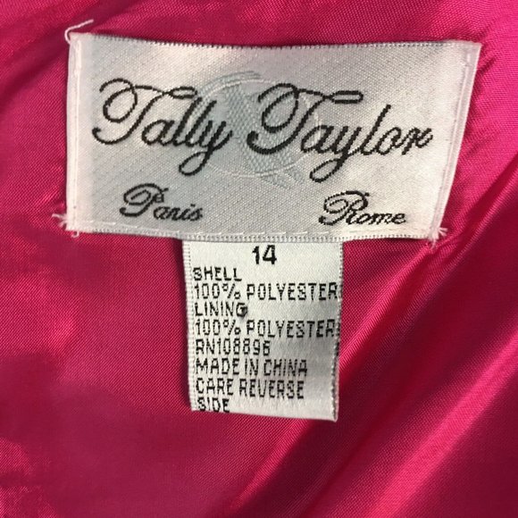 Tally Taylor woman’s dress size 14 pink sleeveless sheath Lined - Picture 4 of 4